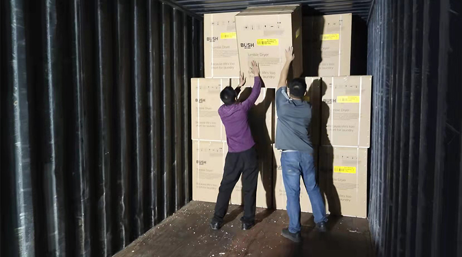 挑燈夜戰(zhàn)，順利完成客戶Argos的滾筒干衣機(jī)出貨