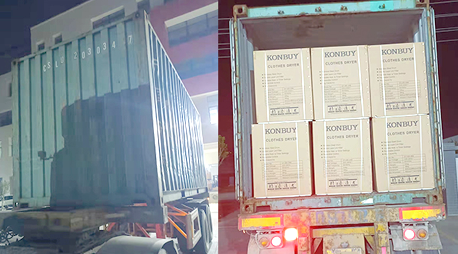 國內(nèi)外市場“兩開花”！康標滾筒干衣機出貨到國外