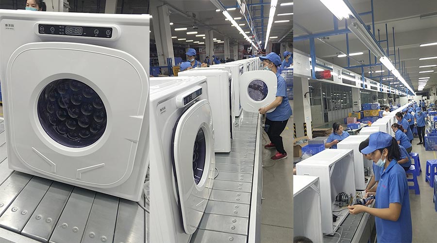 現(xiàn)場(chǎng)圖示！家用干衣機(jī)工廠生產(chǎn)線組成