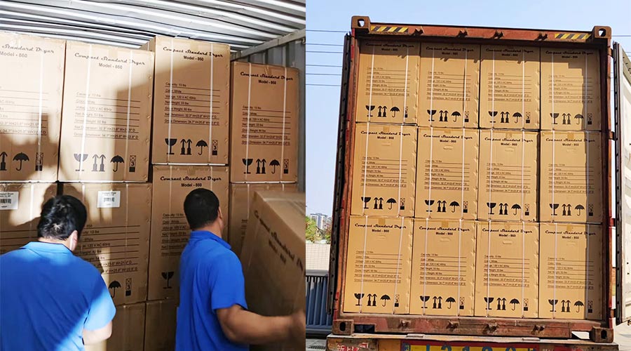 客戶Equator滾筒衣服烘干機快速裝柜完畢  蓄勢待發(fā)！